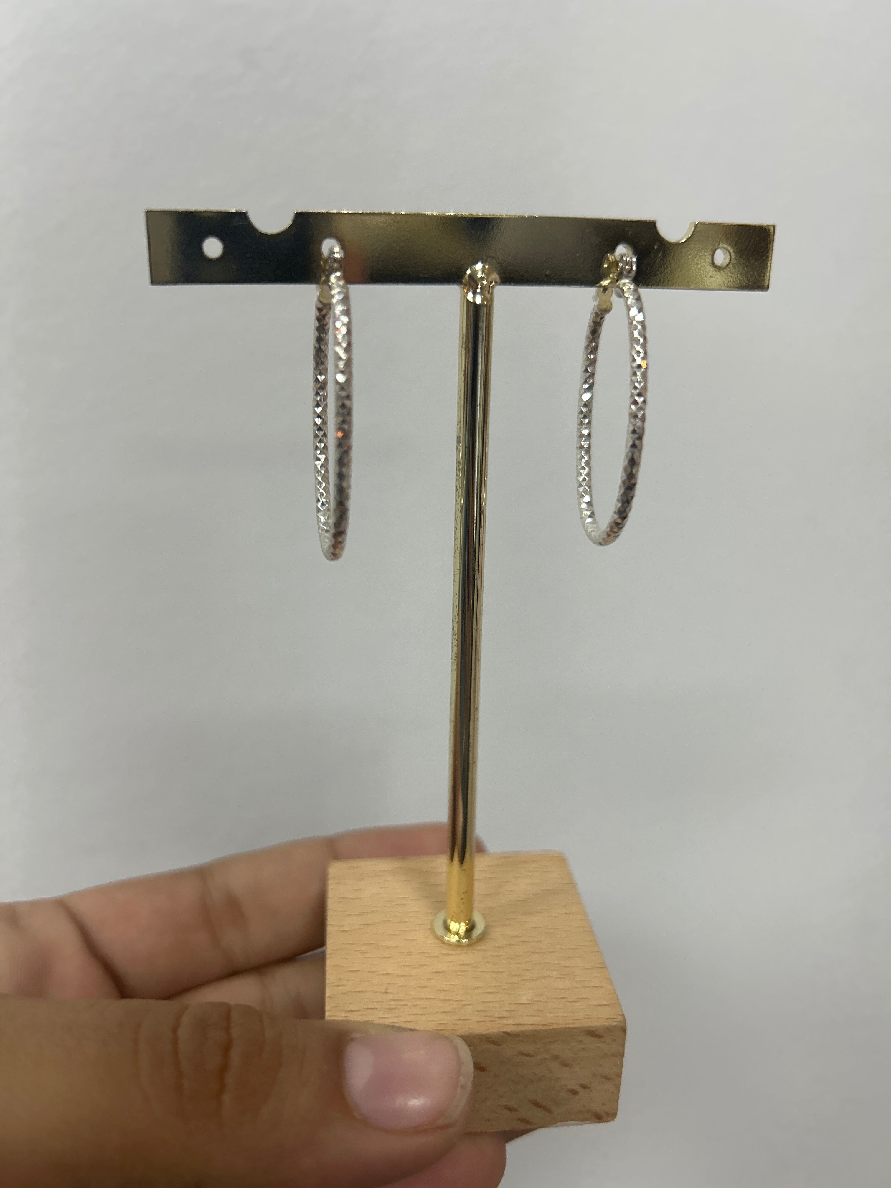 Aretes Argolla Elongada Silver