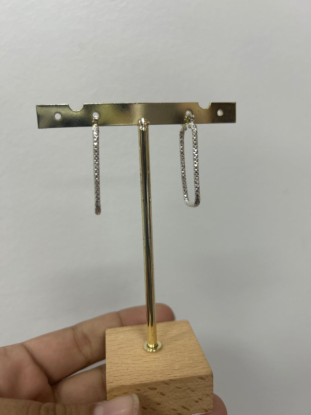 Aretes Argolla Elongada Silver