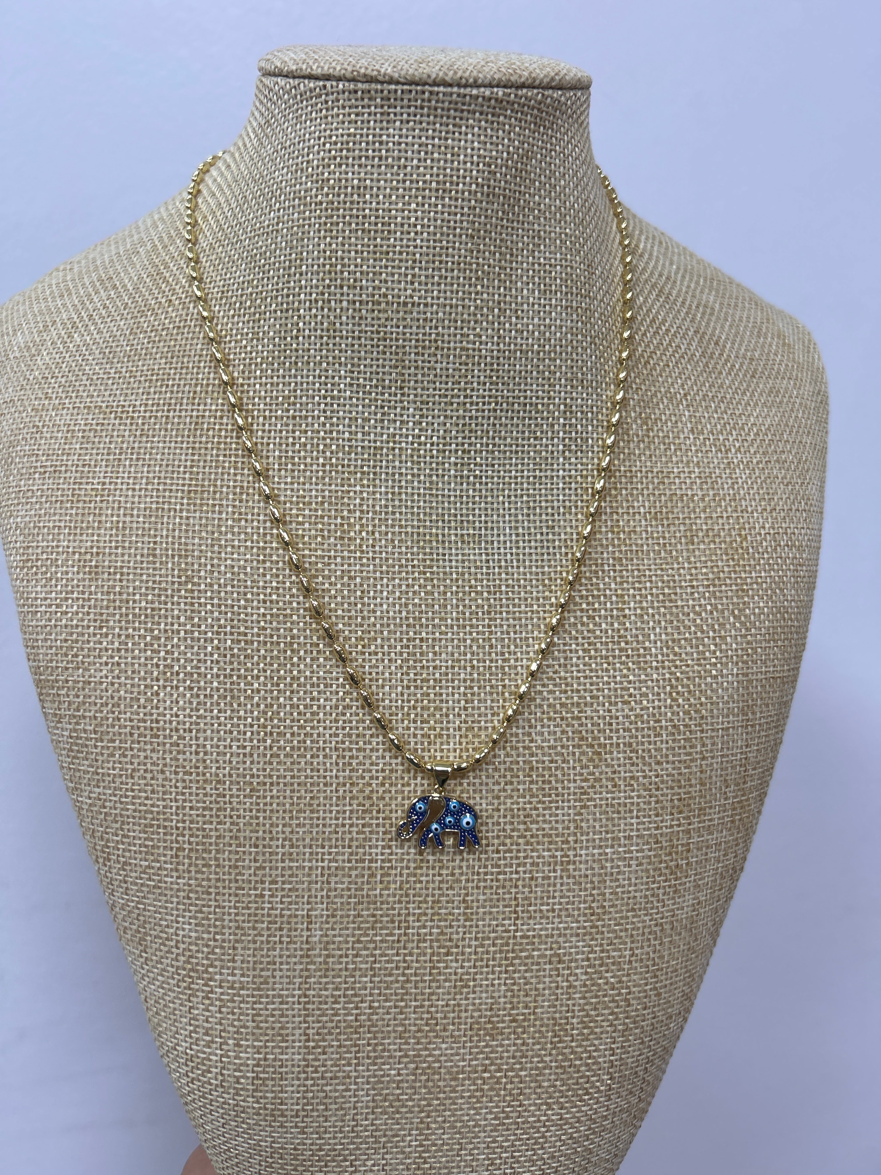 Collar Elefante Azul