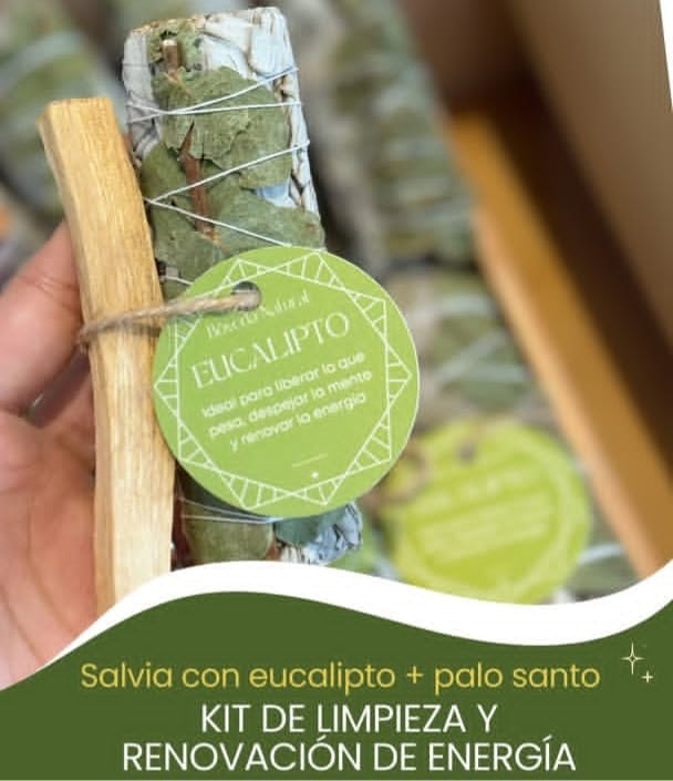 Kit de Limpieza y Renovación de Energía – Salvia con Eucalipto + Palo Santo