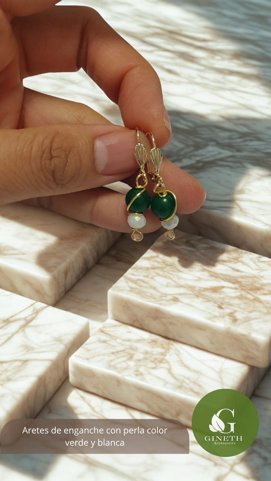 Aretes Emerald Pearl