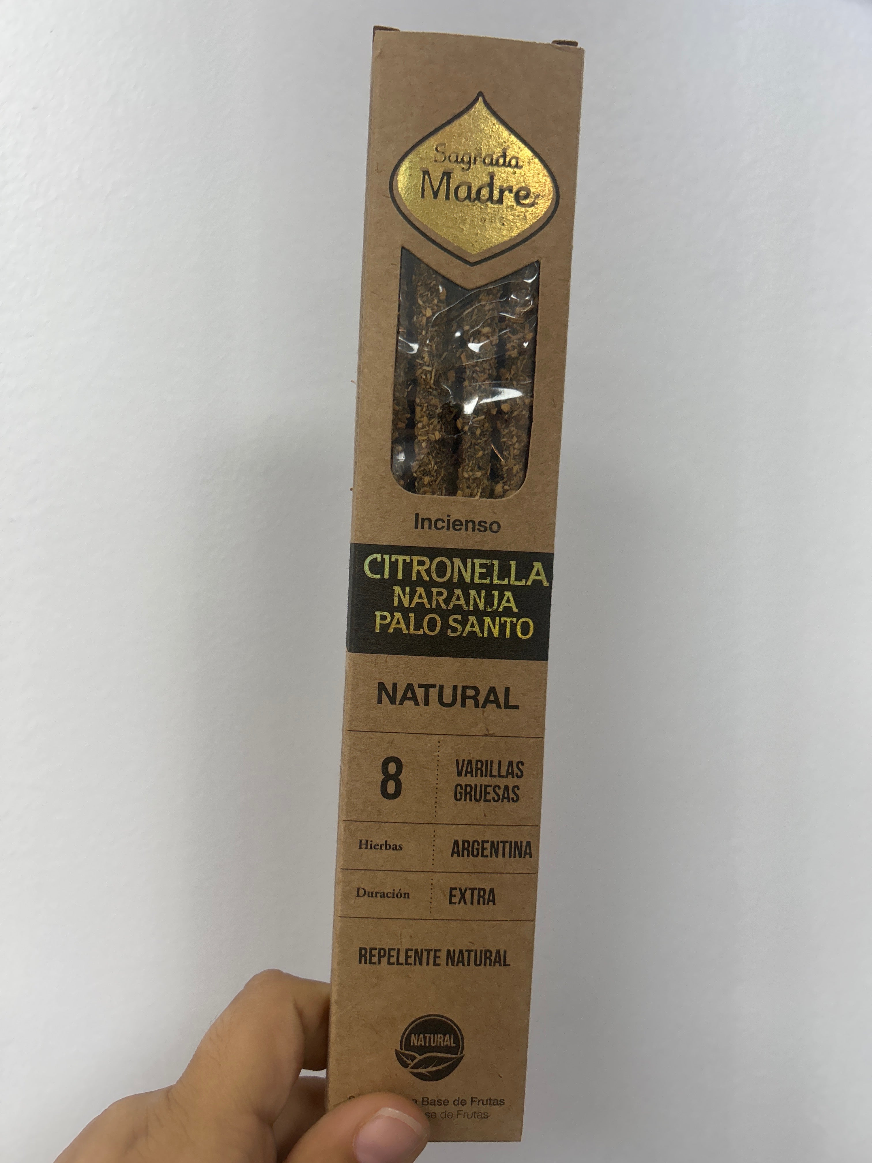 Incienso Natural Citronella, Naranja y Palo Santo – Sagrada Madre
