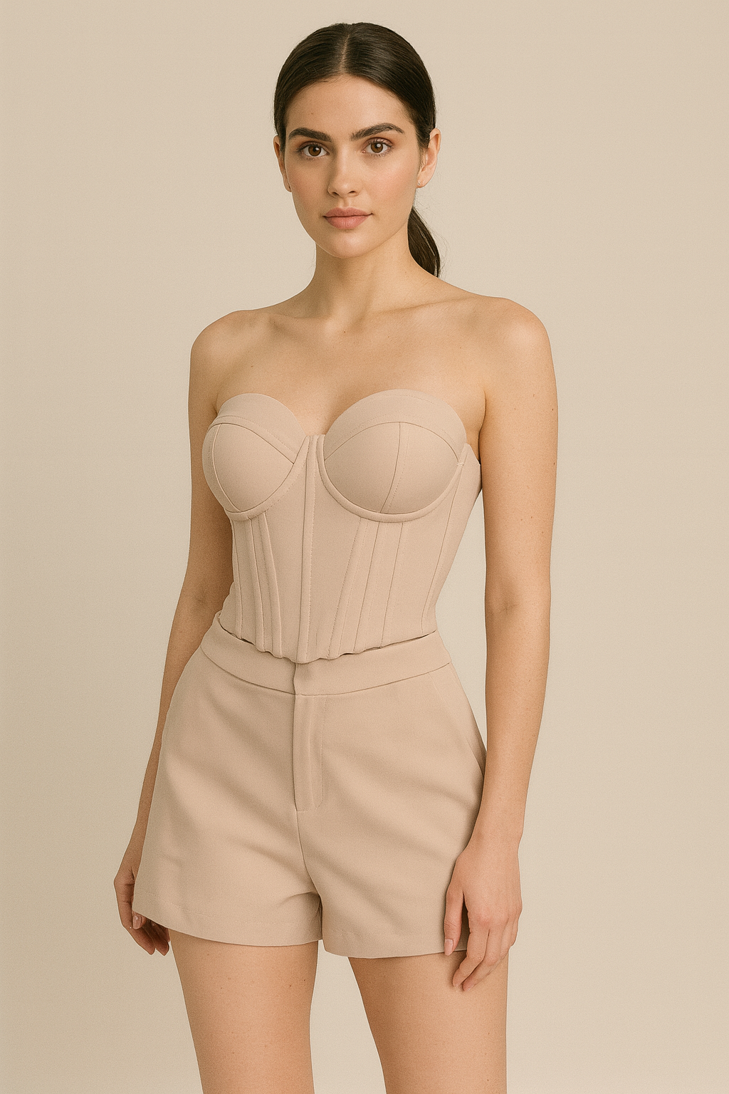 Conjunto Corset Nude Elegance