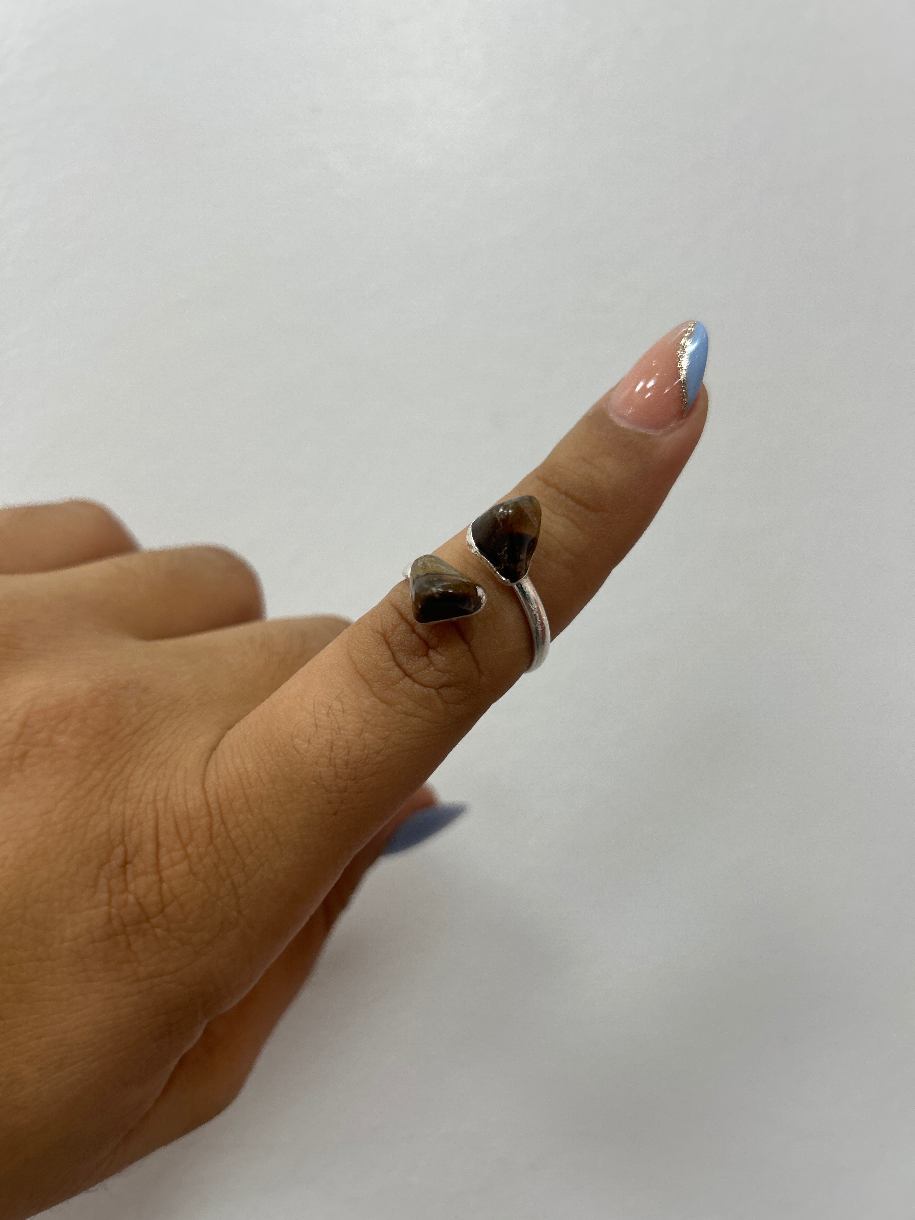 Anillo Doble Ojo de Tigre