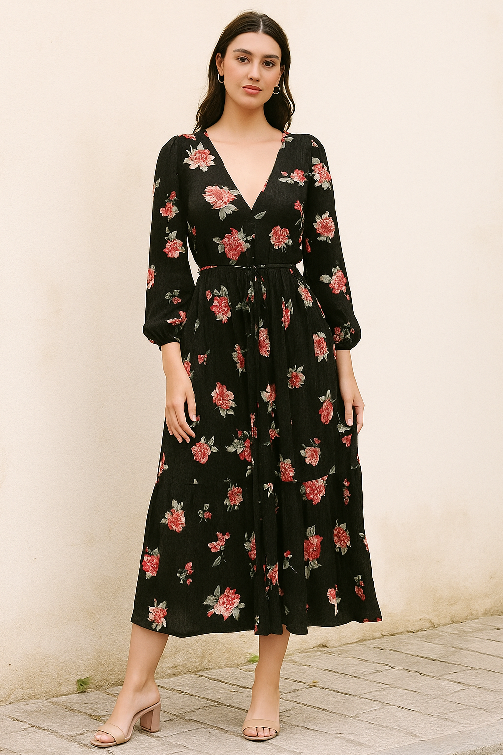 Vestido Floral Noir