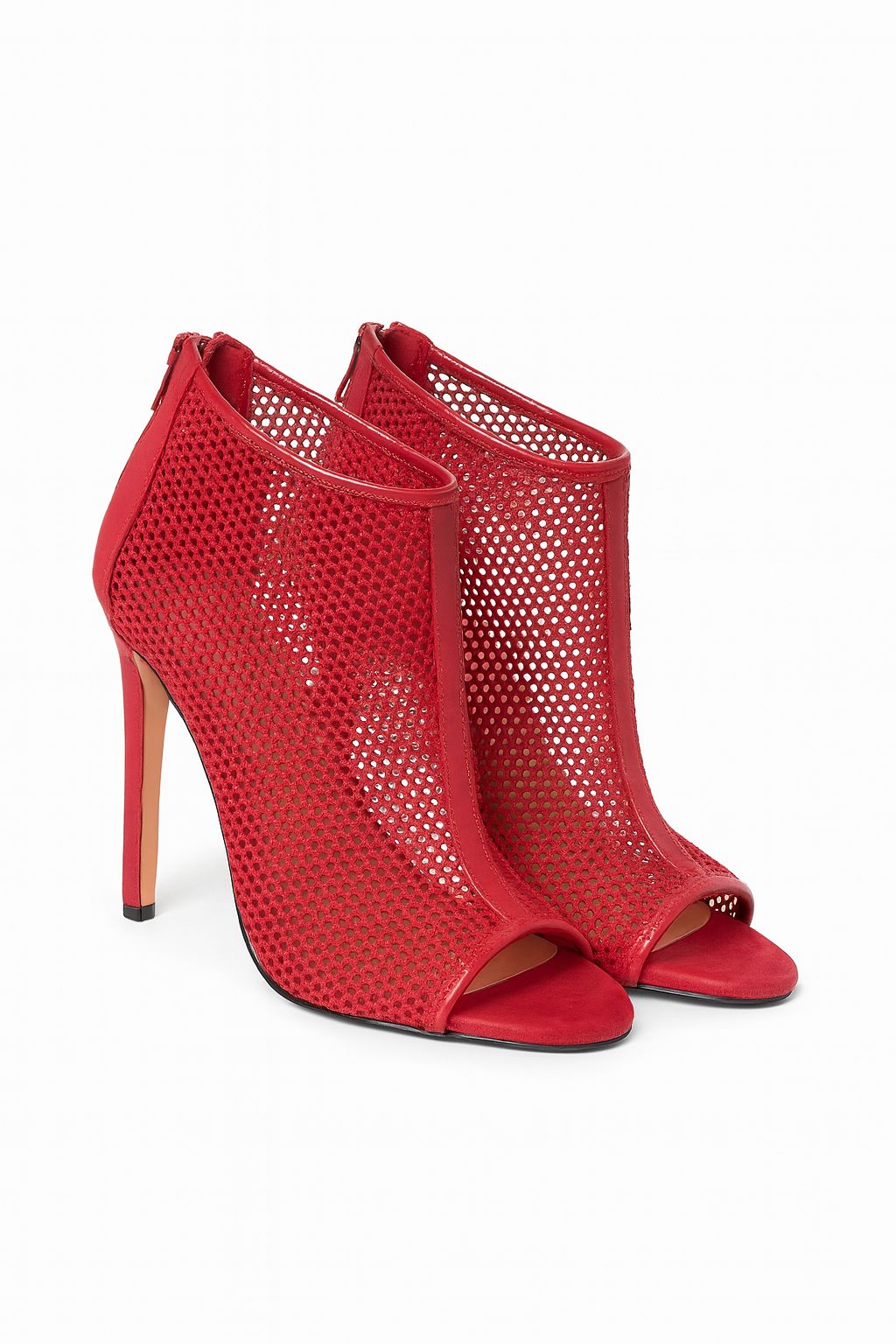 Botines Rojos Mesh Open-Toe