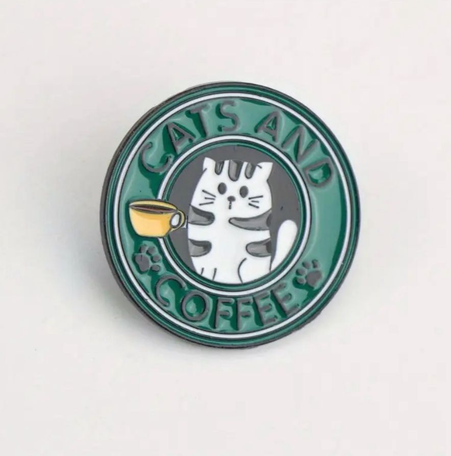 Pin Cats & Coffee