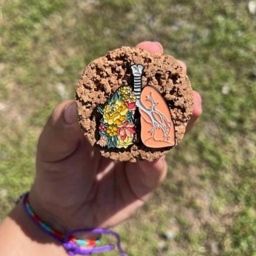 Pin Pulmones Florales