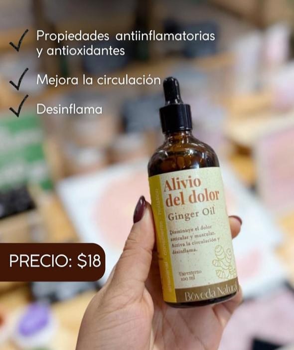 Aceite de Jengibre – Alivio del Dolor