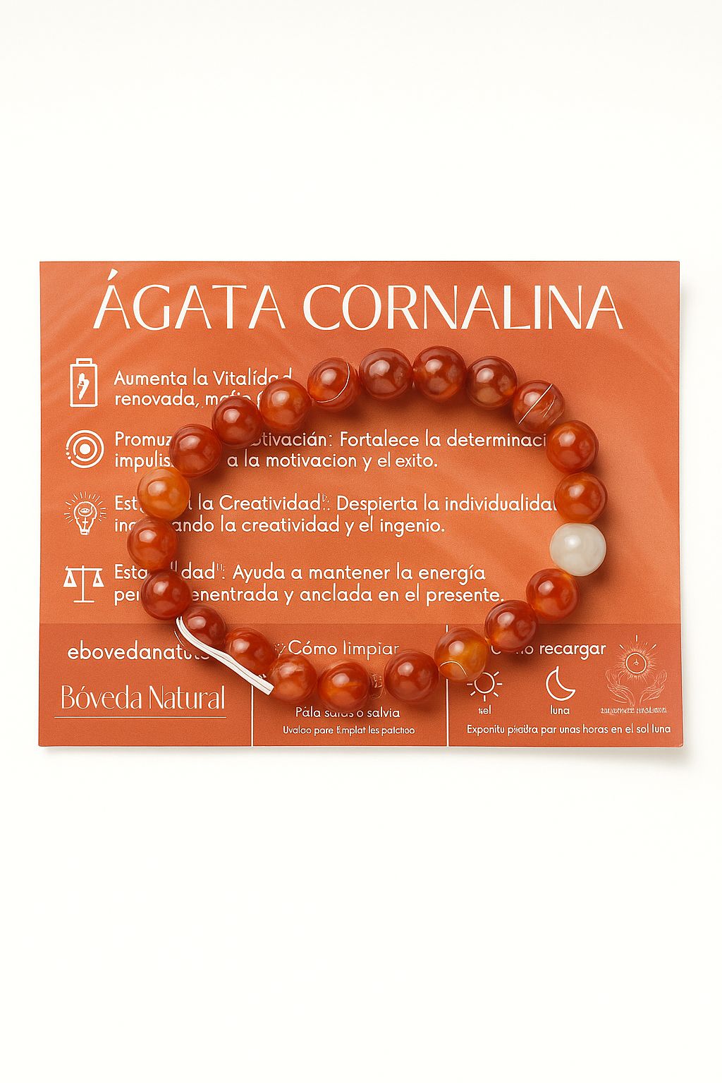 Pulsera de Ágata Cornalina