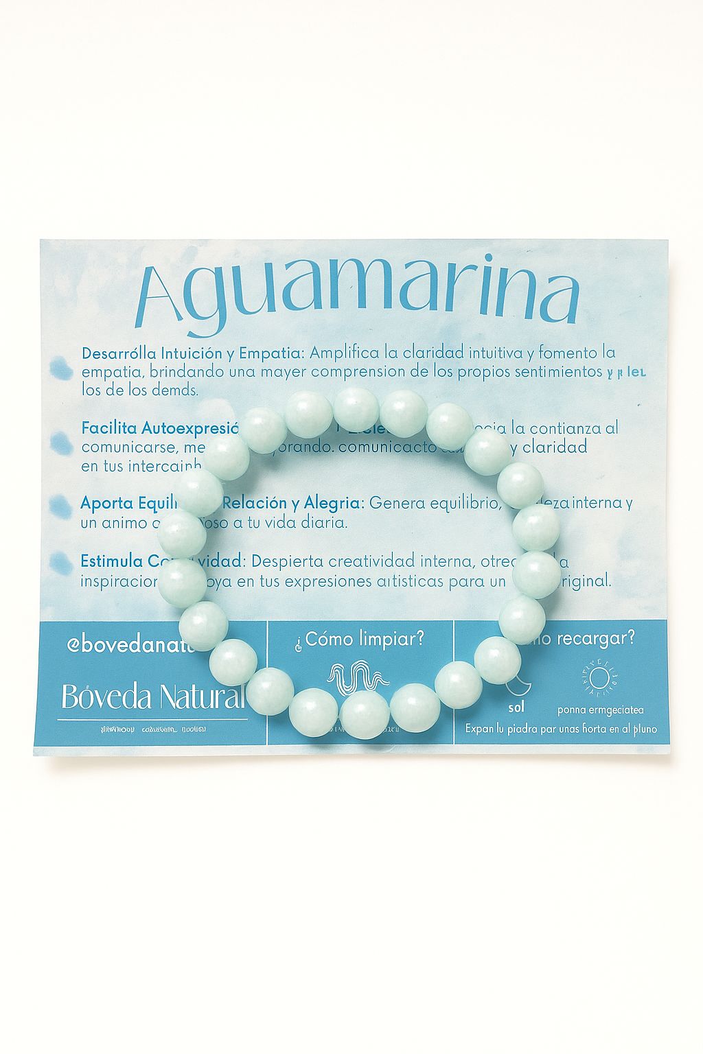 Pulsera de Aguamarina