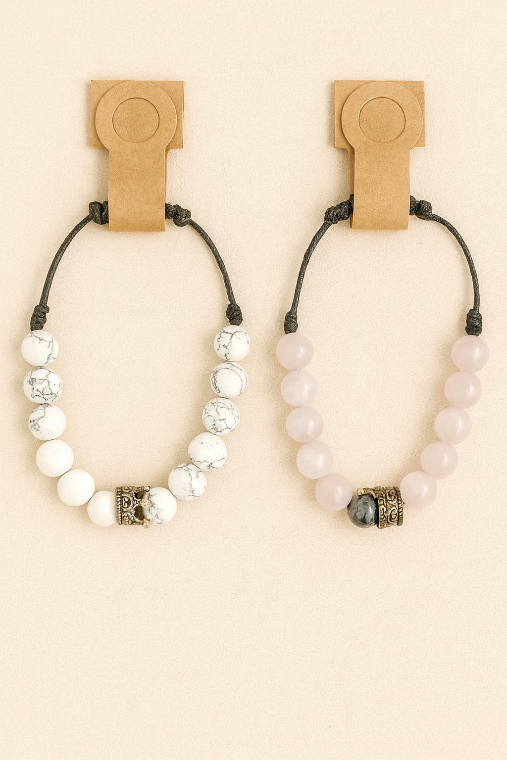 Pulseras Corona de Piedras Naturales – Pareja de Energía y Estilo