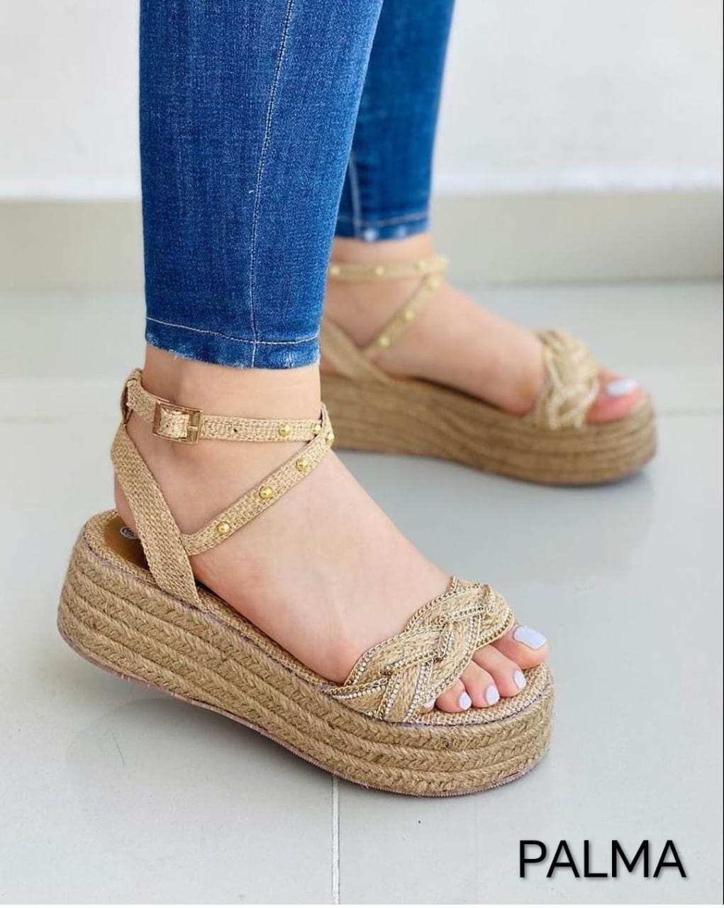 Sandalias Palma Yute – Plataforma Trenzada YLO